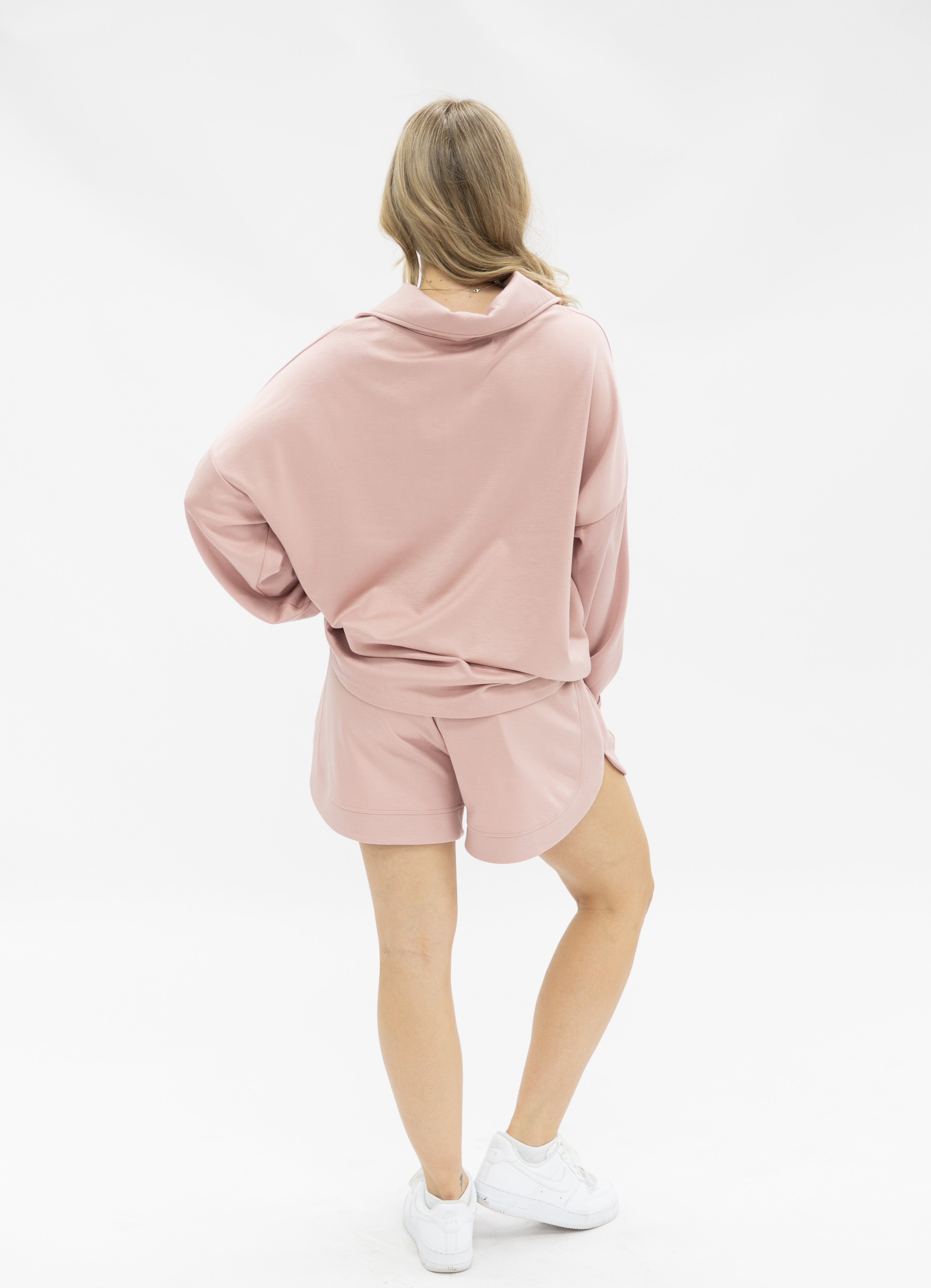 Butter Soft Shorts for Women – Ultra-Soft Stretch Fabric, Drawstring Waist, Pink