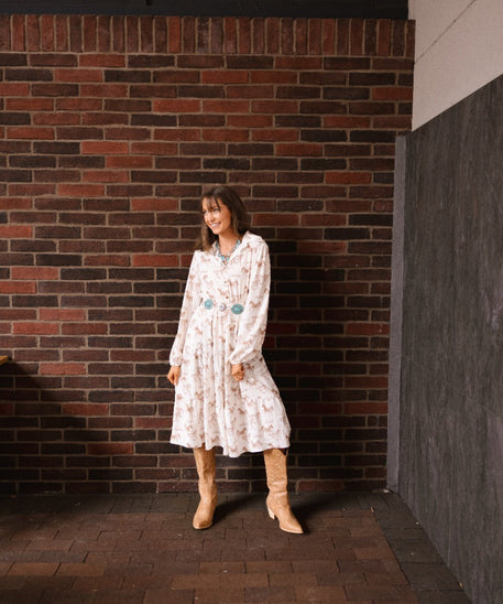 Horse Print Shirt Dress