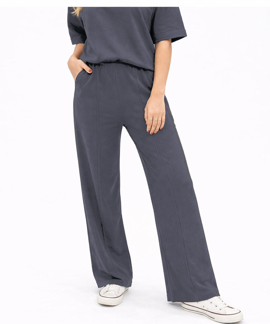 Butter Soft Wide-Leg Pants for Women – Ultra-Soft Stretch Fabric, Slate Blue