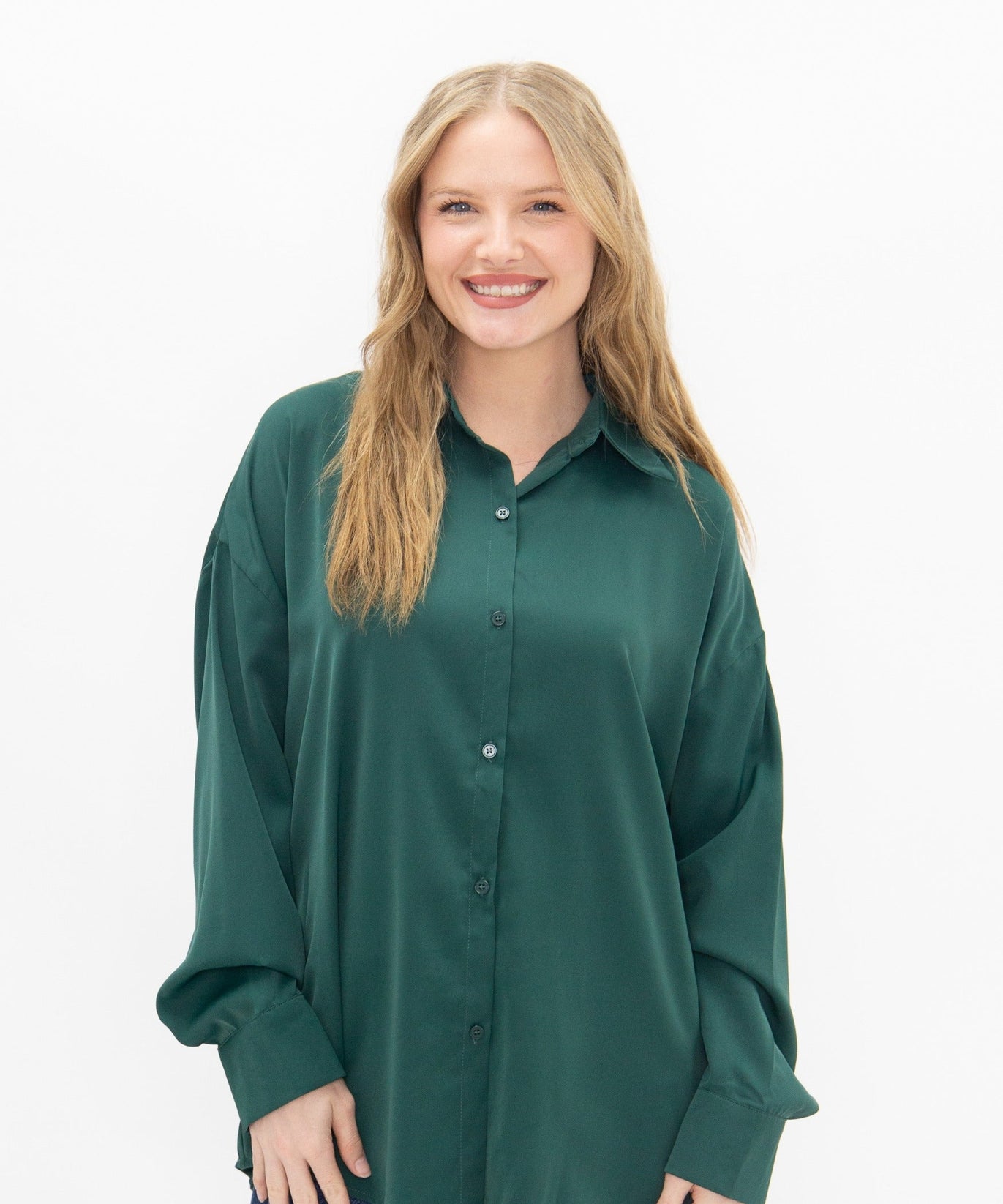 Kathryn Classic Button-Up, Forest Green