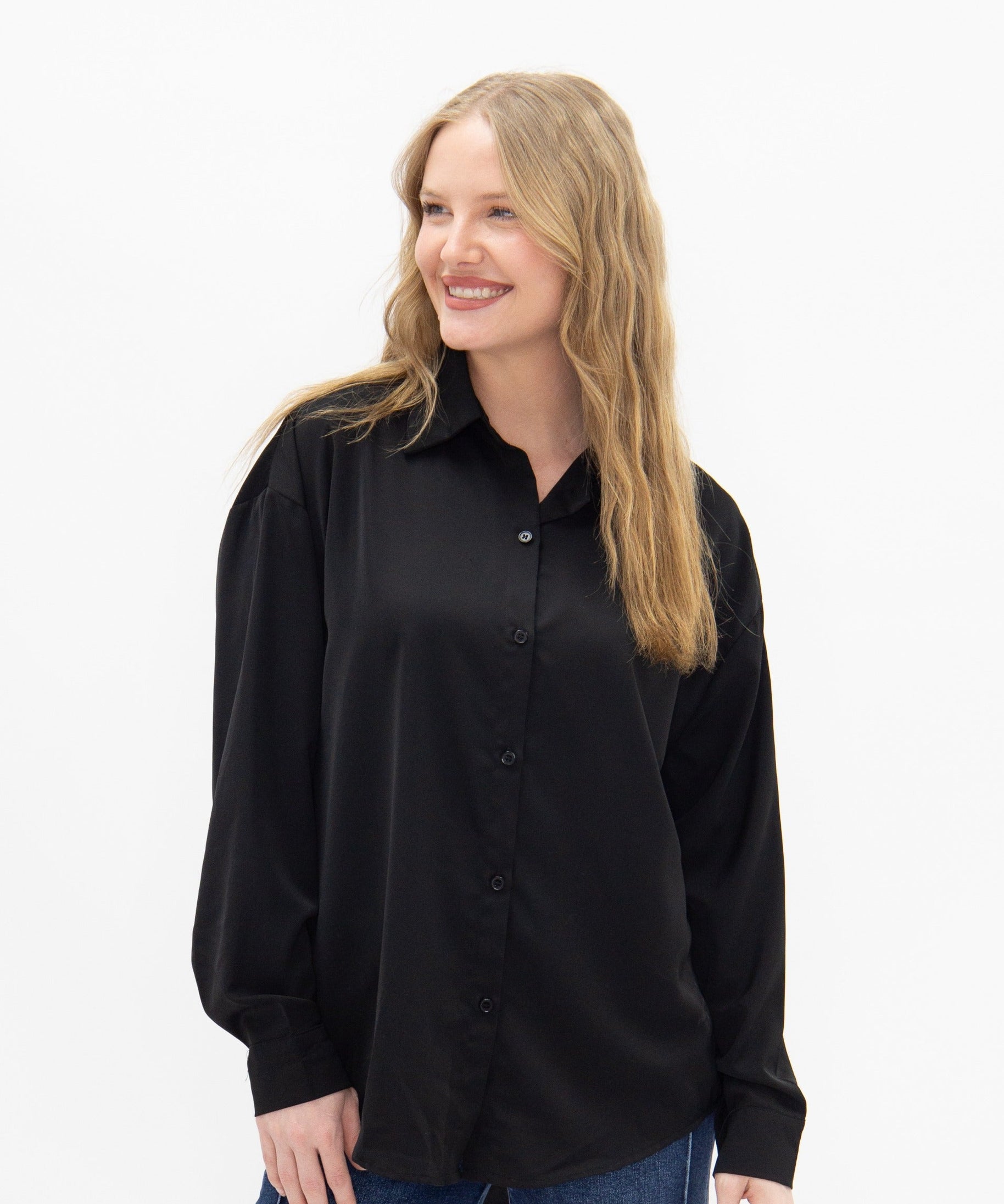 Kathryn Button-Up, Black
