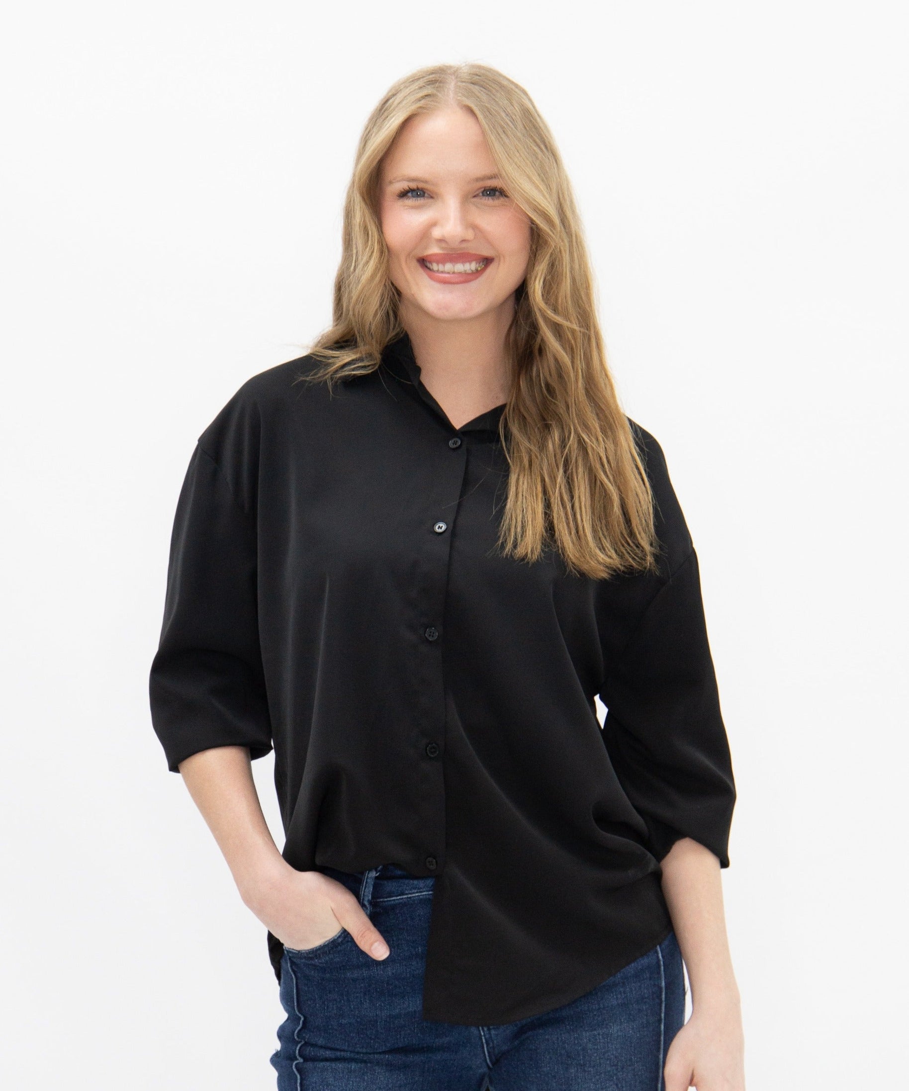 Kathryn Button-Up, Black