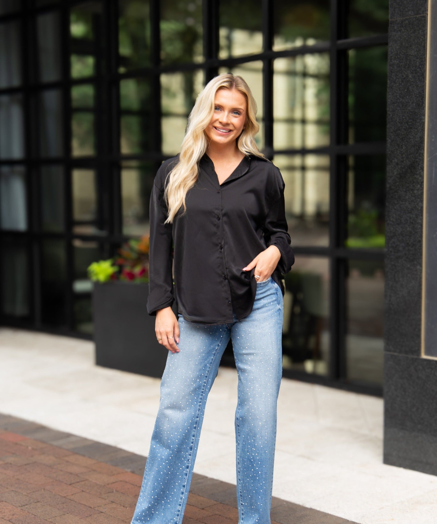 Kathryn Button-Up, Black