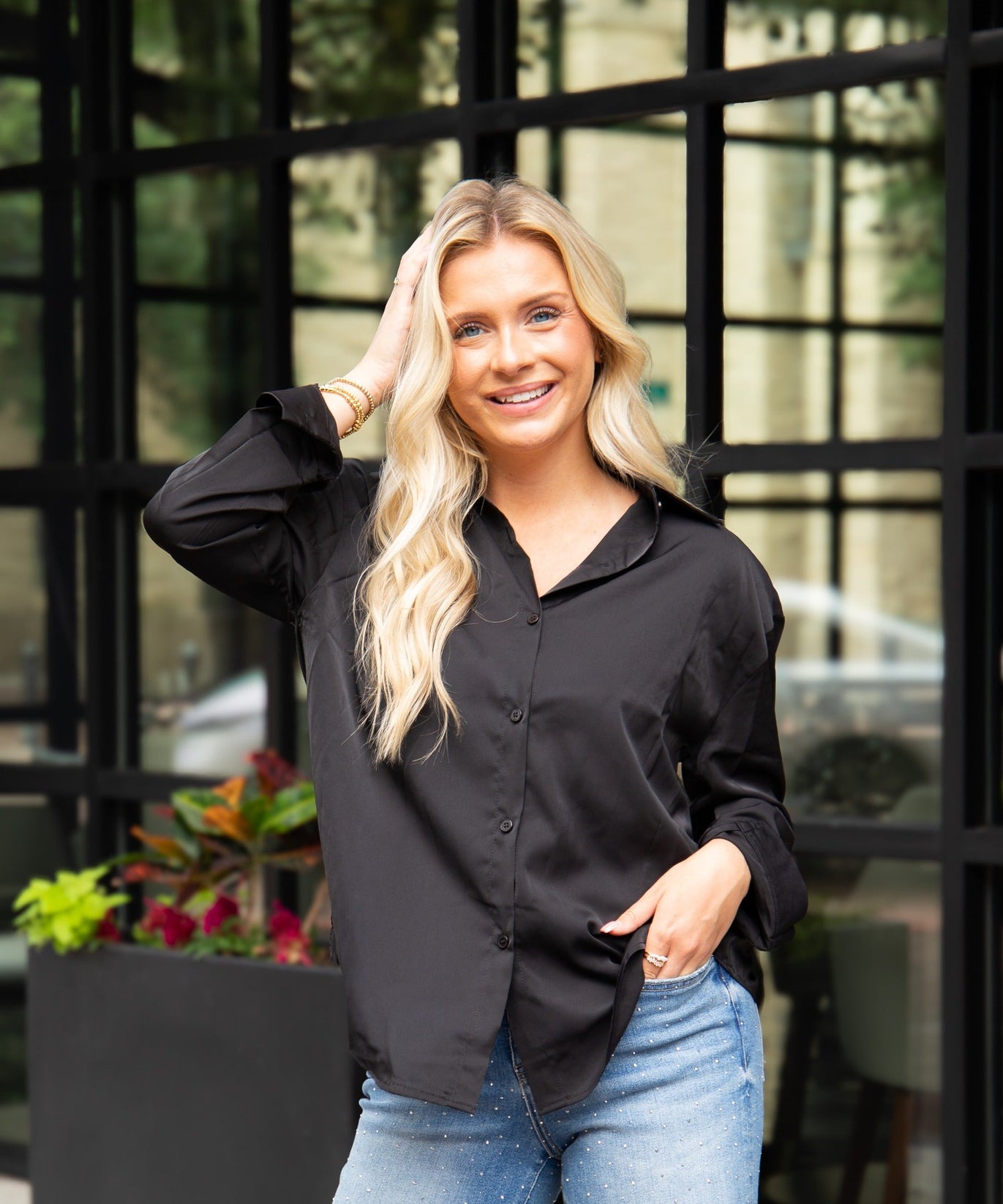 Kathryn Button-Up, Black