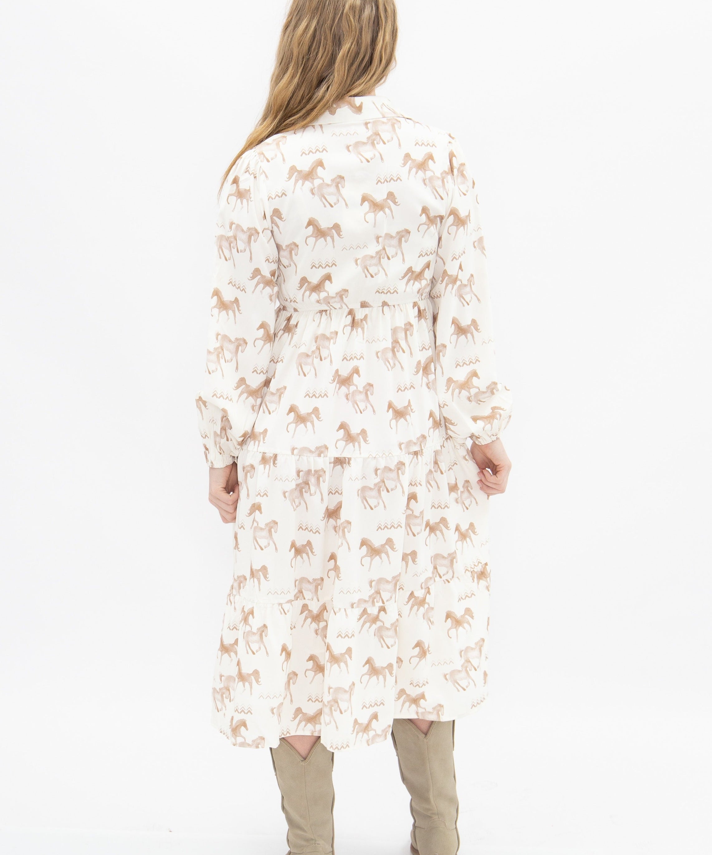 Horse Print Shirt Dress
