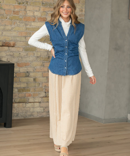 Rayne Modern Gingham Maxi Skirt