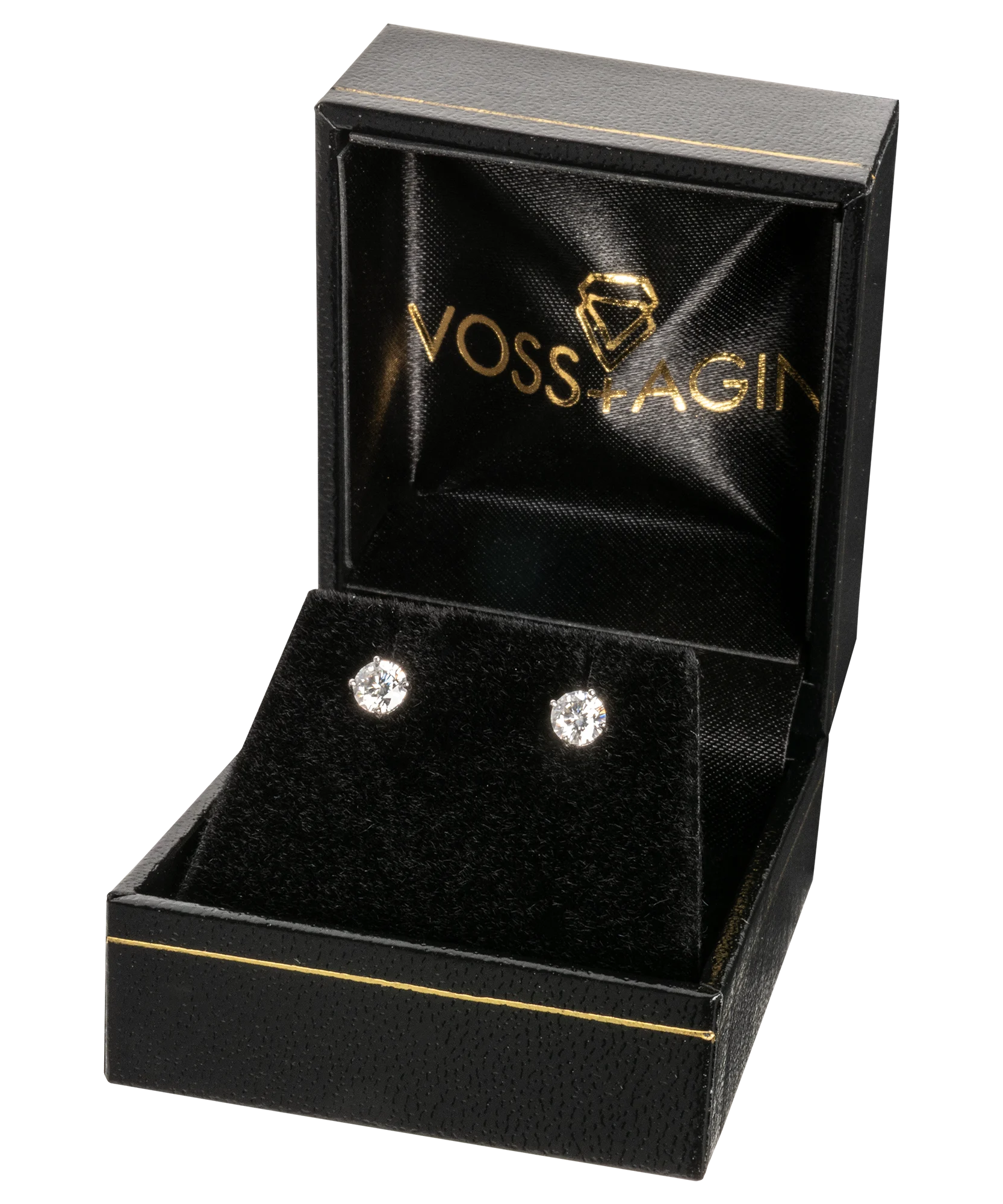 2CTW Created Moissanite Stud Earrings (G-VS) in Choice of 14K White Gold or Yellow Gold