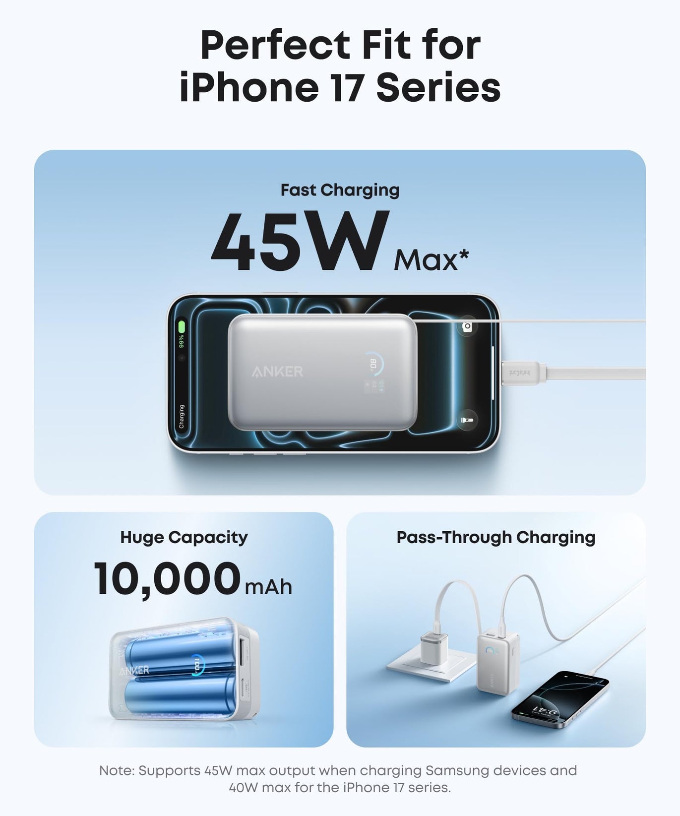 Anker Nano Power Bank (10K, 45W, Built-In Retractable USB-C Cable)