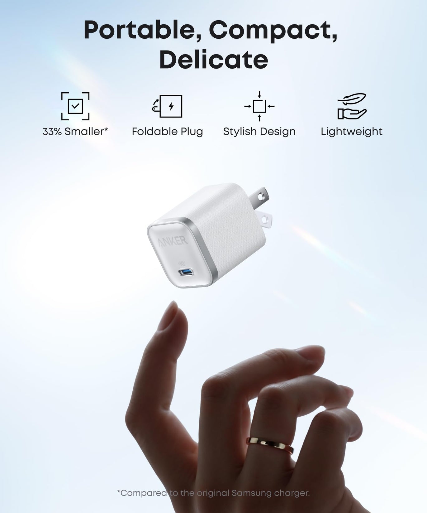 Anker Nano Charger (45W) with USB-C to USB-C Cable