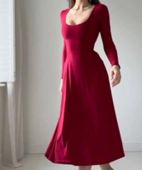 Women Elegant Long Sleeves Dress