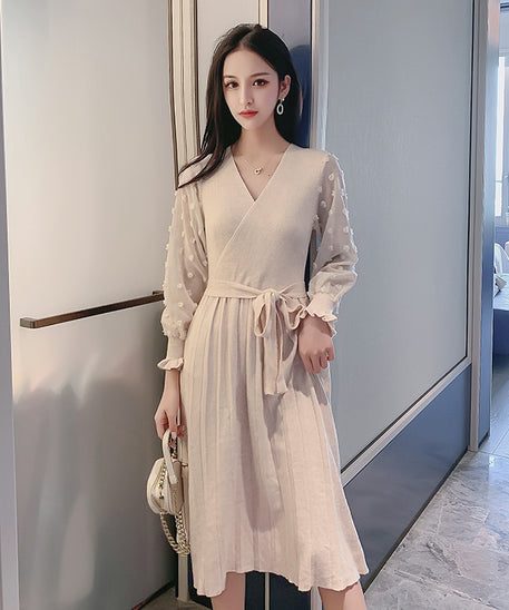 Elegant Women's Knitted Dress Sweater Dress