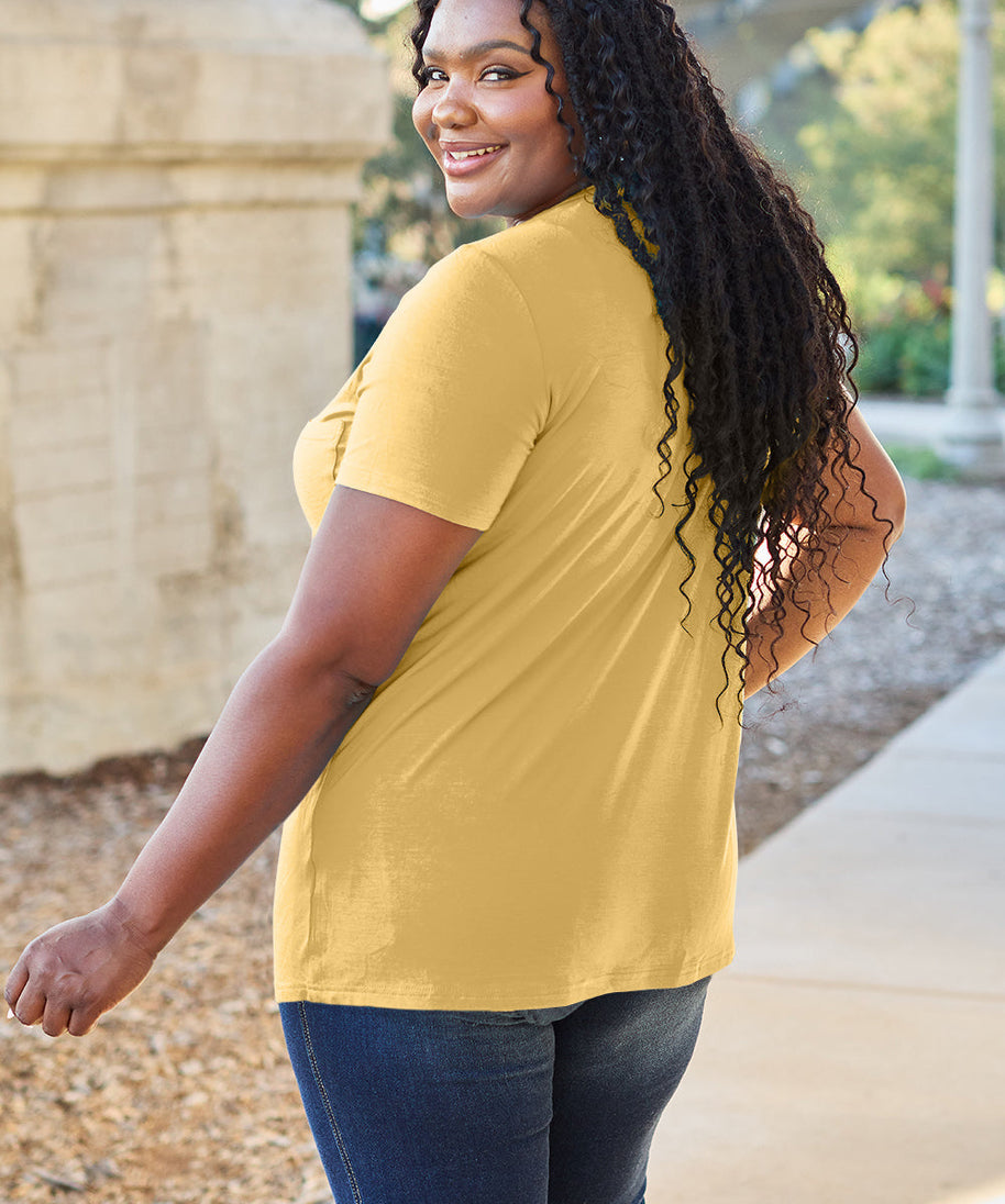 Basic Bae Bamboo Full Size  V-Neck Short Sleeve T-Shirt