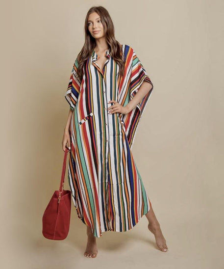 Wide Dress -Stripes