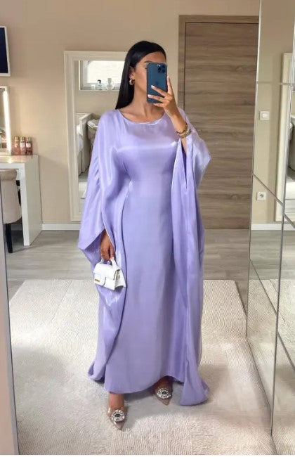 Abaya Muslim Evening Dress for Women – Luxury Butterfly Embellished Dubai & Turkey Style | 20 Colors