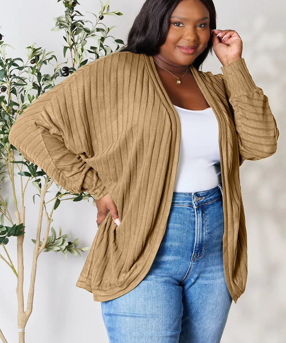 Basic Bae Full Size Ribbed Cocoon Cardigan