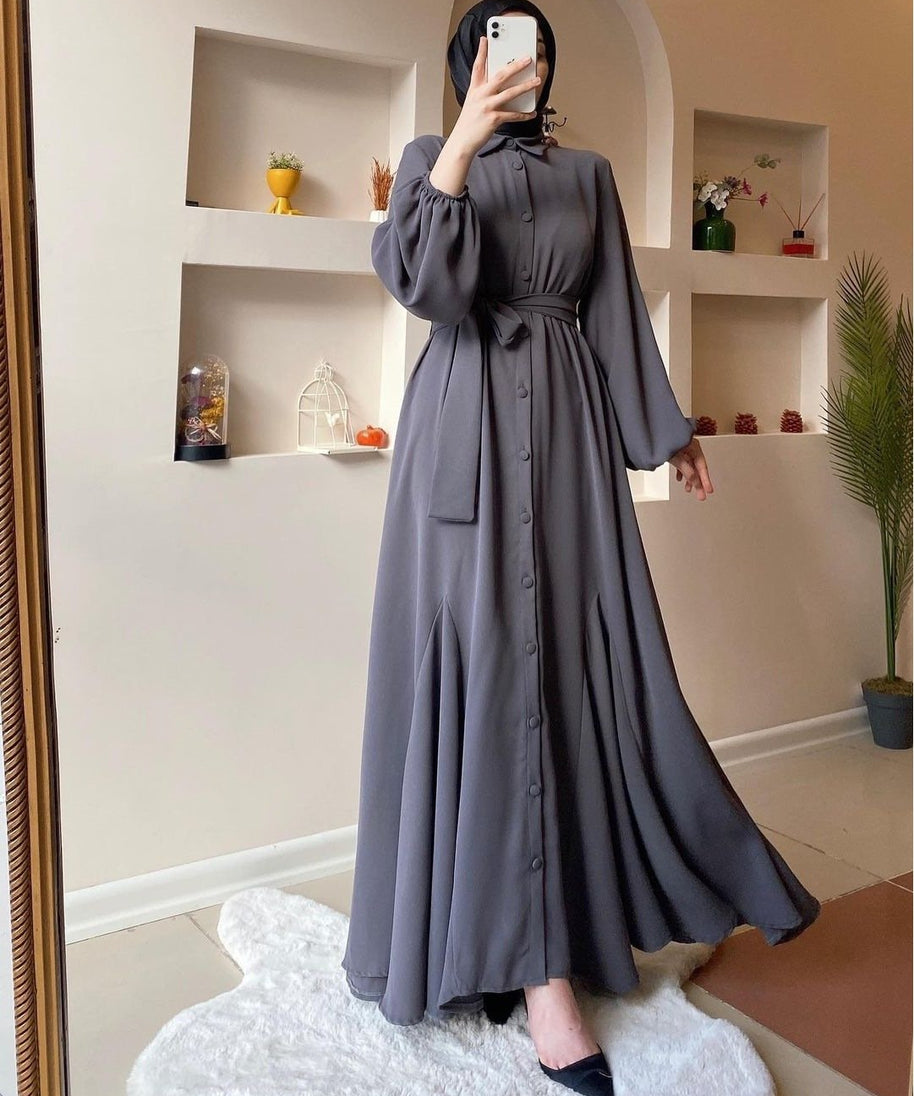 Solid Color Dress for Muslim Women