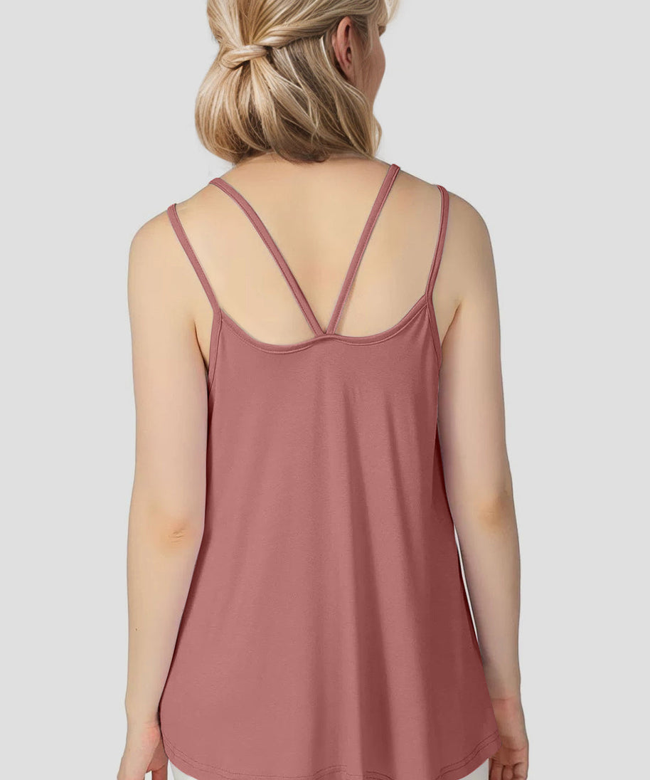 Basic Bae Bamboo Scoop Neck Double Spaghetti Straps Cami
