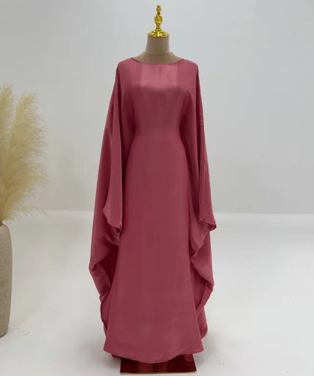 Abaya Muslim Evening Dress for Women – Luxury Butterfly Embellished Dubai & Turkey Style | 20 Colors