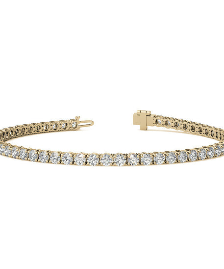 6.00 CTW AGI Certified Lab-Grown Diamond Tennis Bracelet in 14K Yellow or White Gold | G/VS Clarity