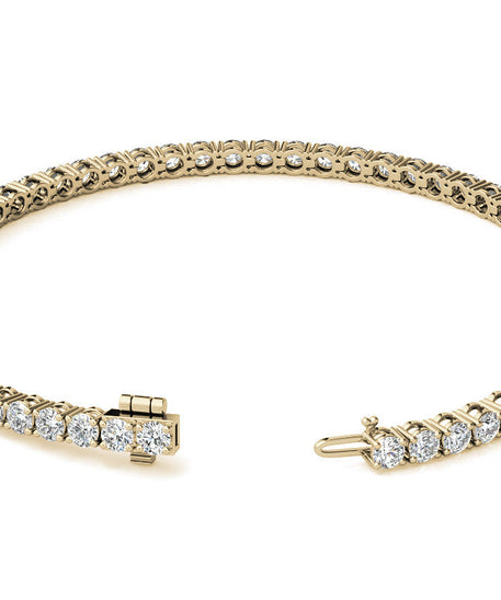 6.00 CTW AGI Certified Lab-Grown Diamond Tennis Bracelet in 14K Yellow or White Gold | G/VS Clarity