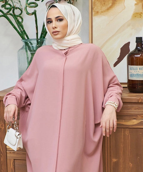 Muslim Abaya with Batwing Sleeves - Southeast Asia Fashion