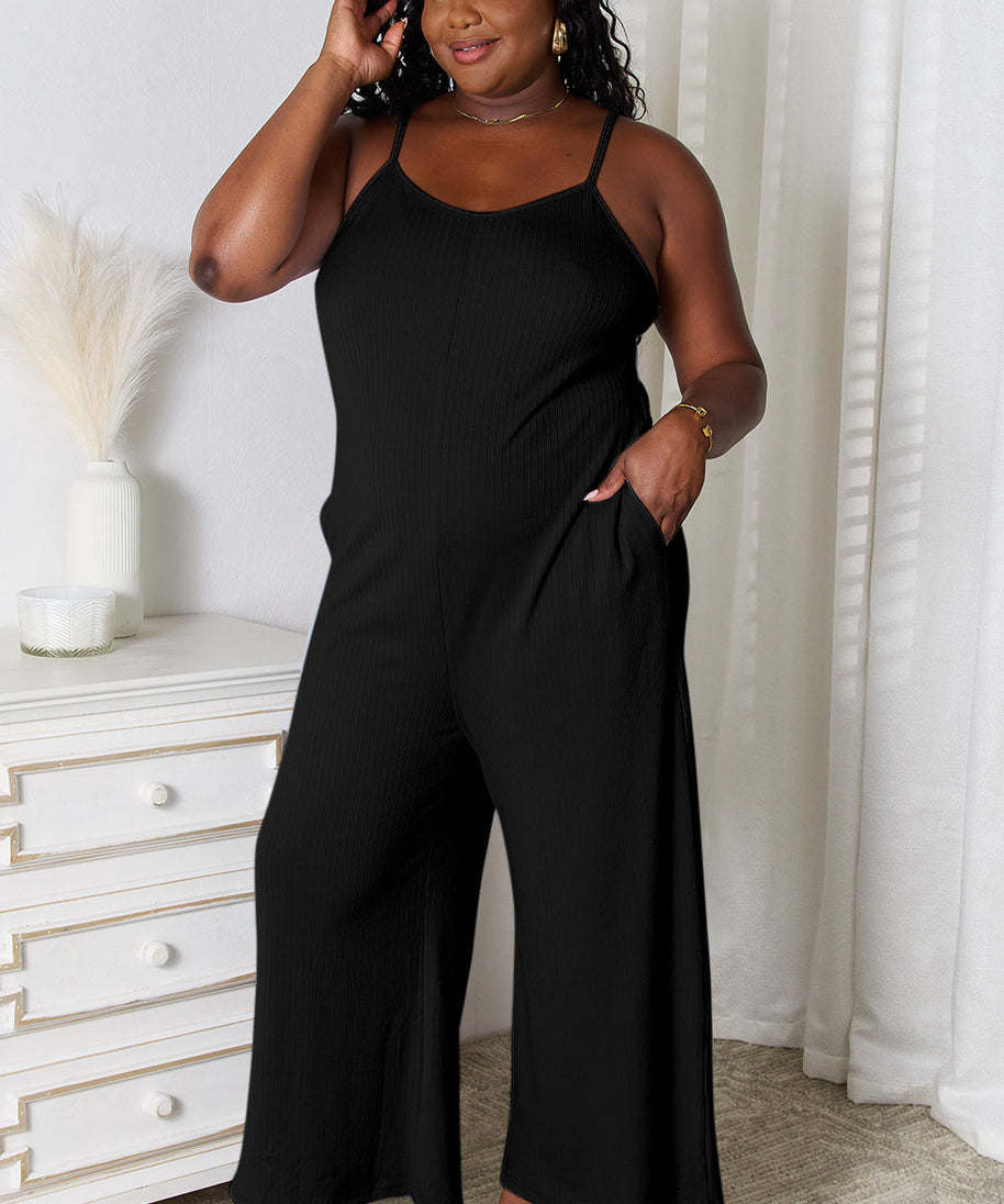 Basic Bae Full Size Spaghetti Strap V-Neck Jumpsuit