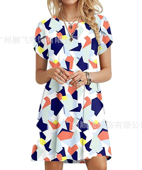 Printed Pocket Dress for Women