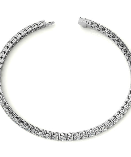 6.00 CTW AGI Certified Lab-Grown Diamond Tennis Bracelet in 14K Yellow or White Gold | G/VS Clarity