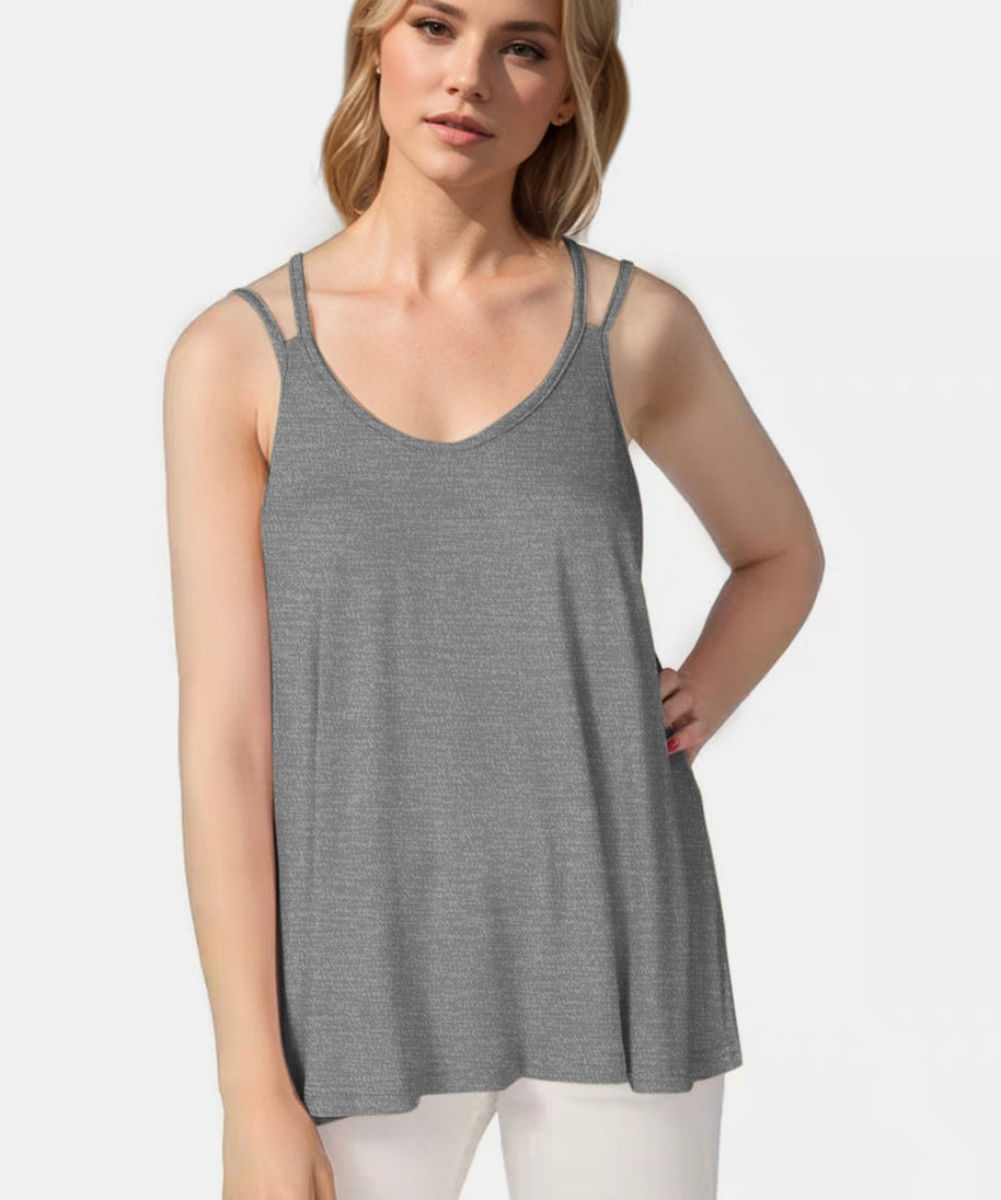 Basic Bae Bamboo Scoop Neck Double Spaghetti Straps Cami