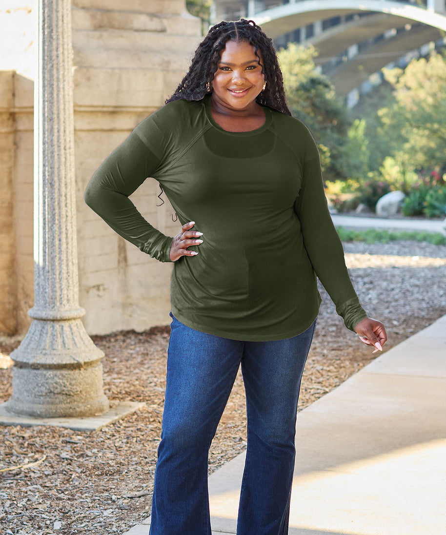 Basic Bae Full Size Round Neck Long Sleeve T-Shirt