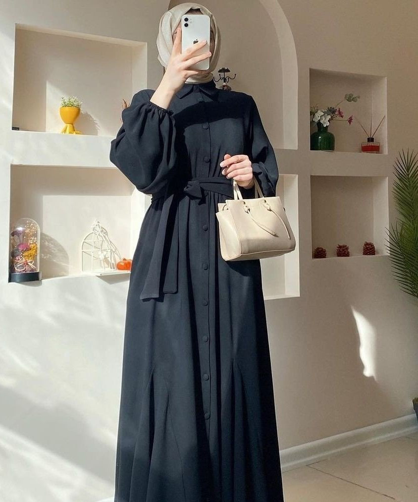 Solid Color Dress for Muslim Women
