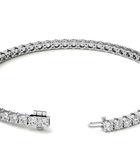 6.00 CTW AGI Certified Lab-Grown Diamond Tennis Bracelet in 14K Yellow or White Gold | G/VS Clarity