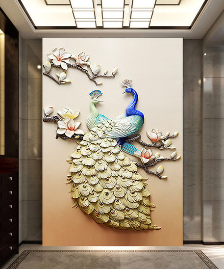 5D Peacock Diamond Painting Kit – Full Drill Wall Art for Living Room & Bedroom