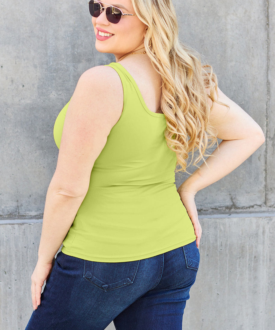 Basic Bae Full Size Square Neck Wide Strap Tank