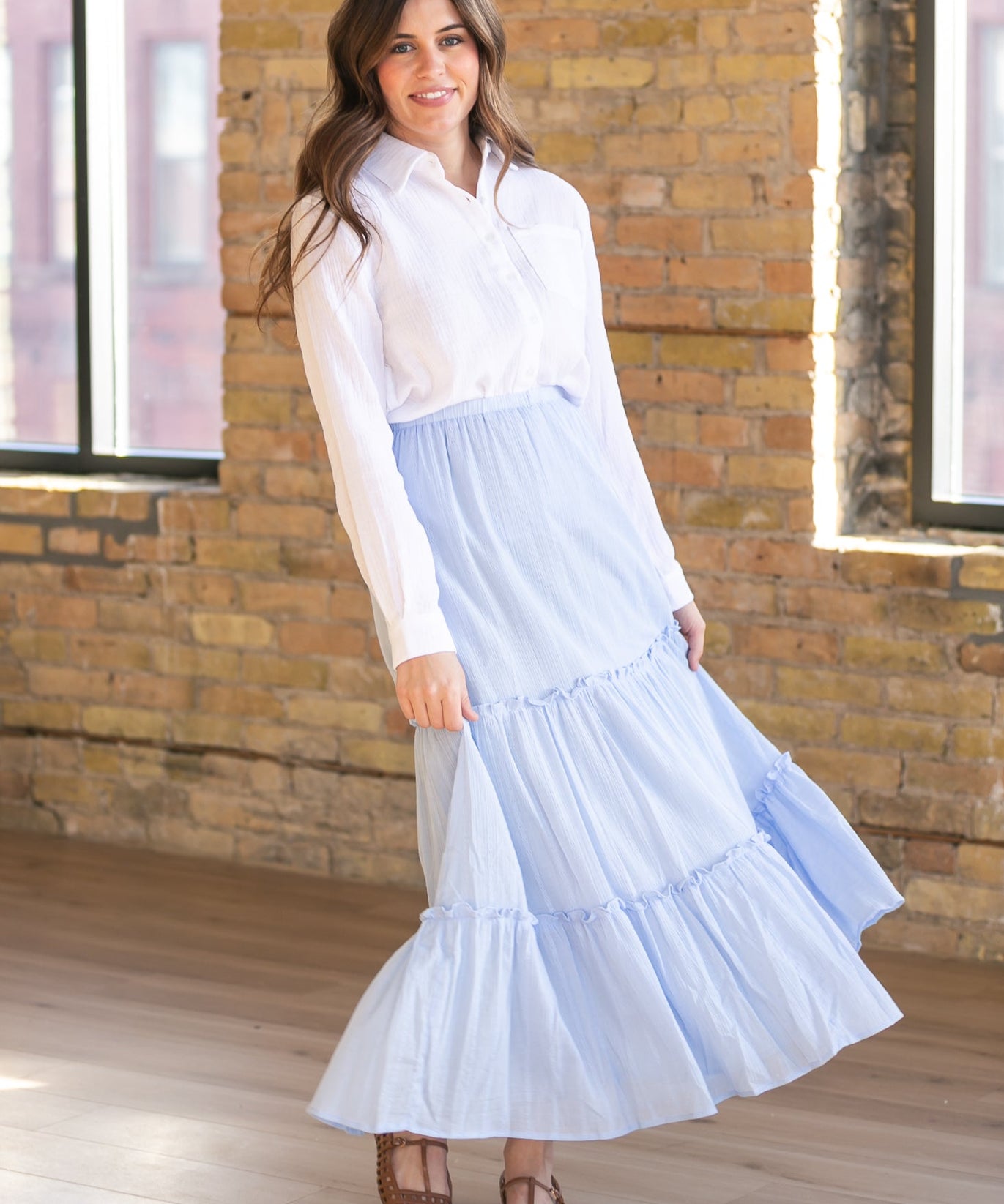 Bailey Cotton Gauze Button Down Top