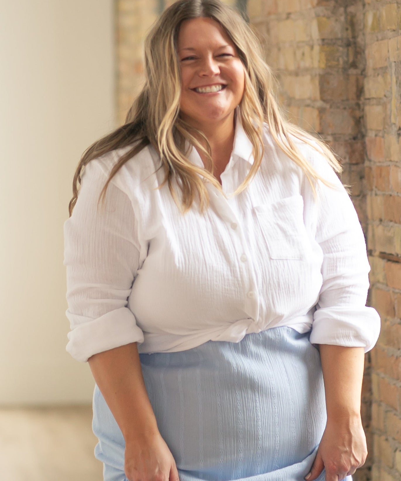 Bailey Cotton Gauze Button Down Top
