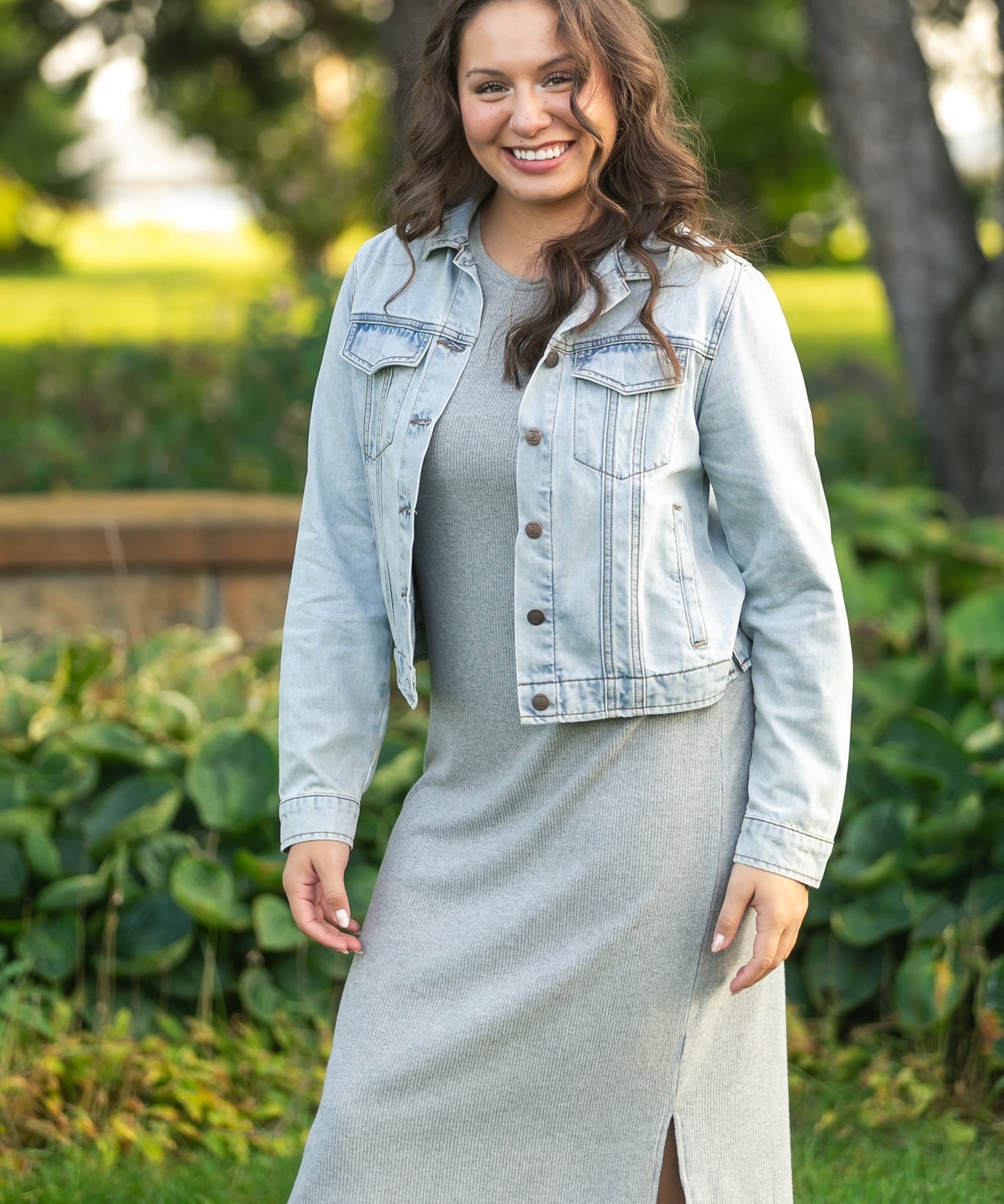 Baylor Gray Ribbed T-shirt Dress