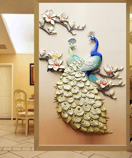 5D Diamond Painting of Peacock for Living Room Decor