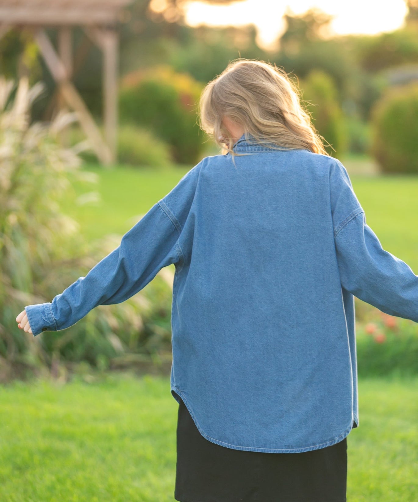 Betty Denim Button Up Top