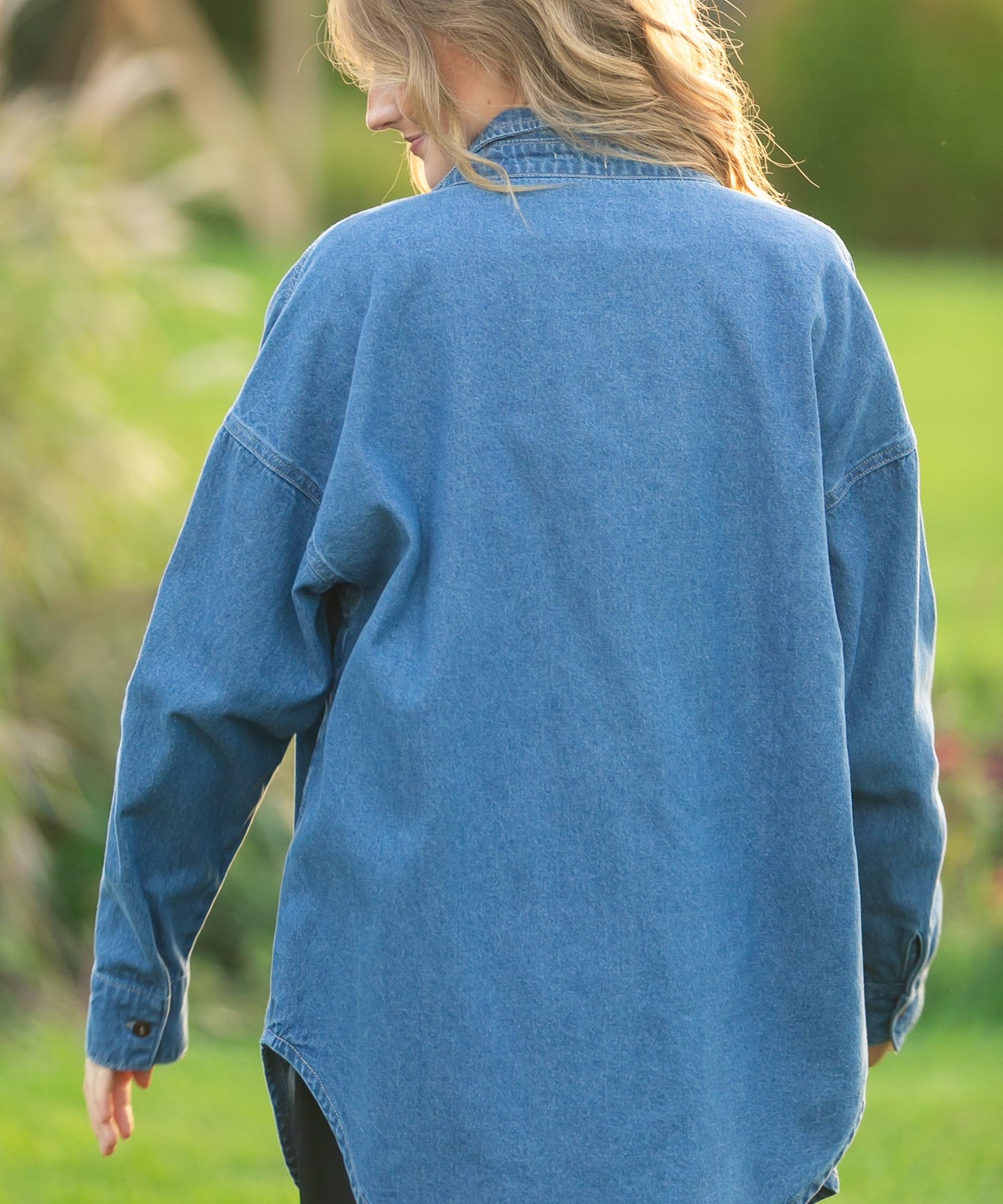 Betty Denim Button Up Top
