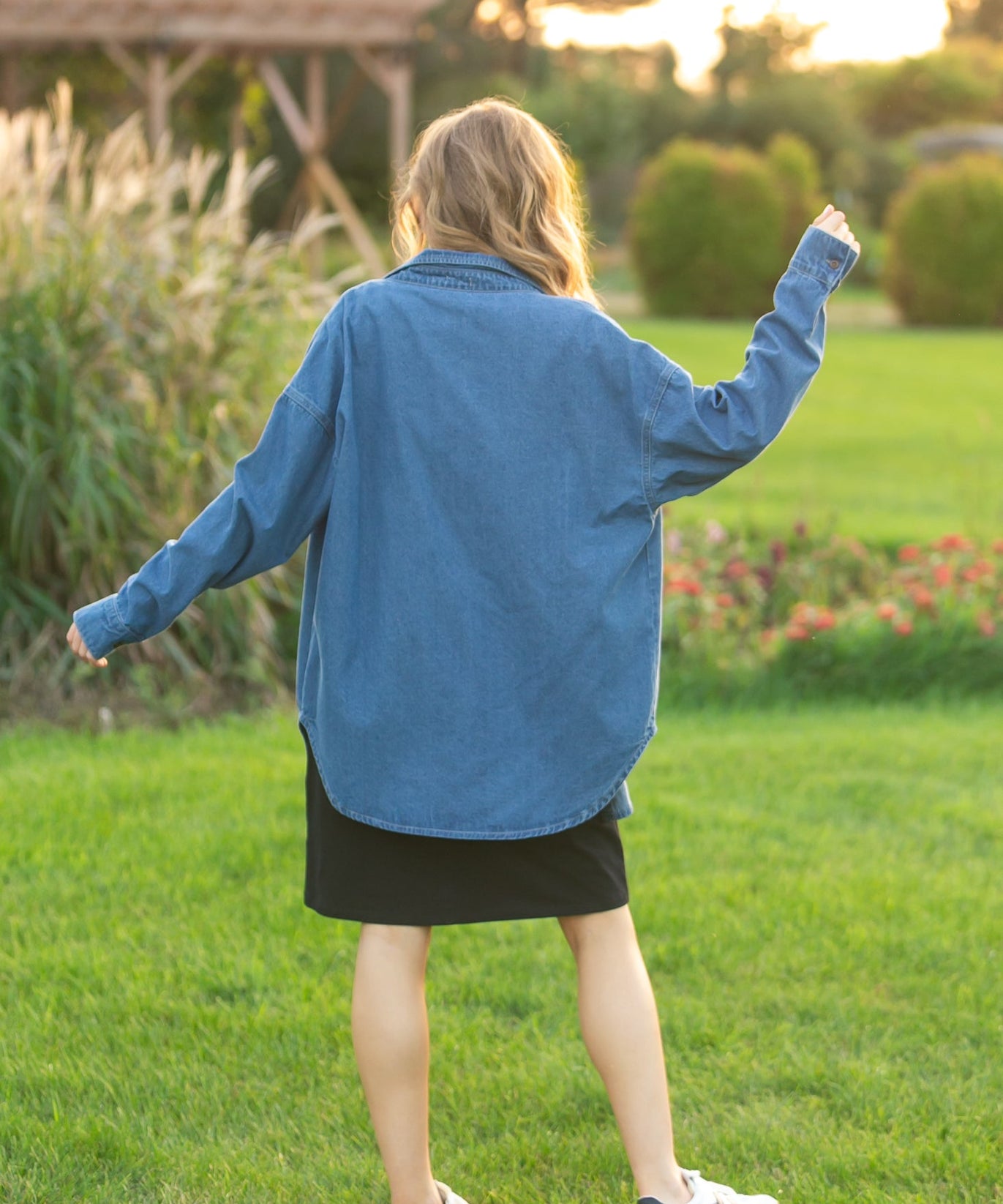 Betty Denim Button Up Top
