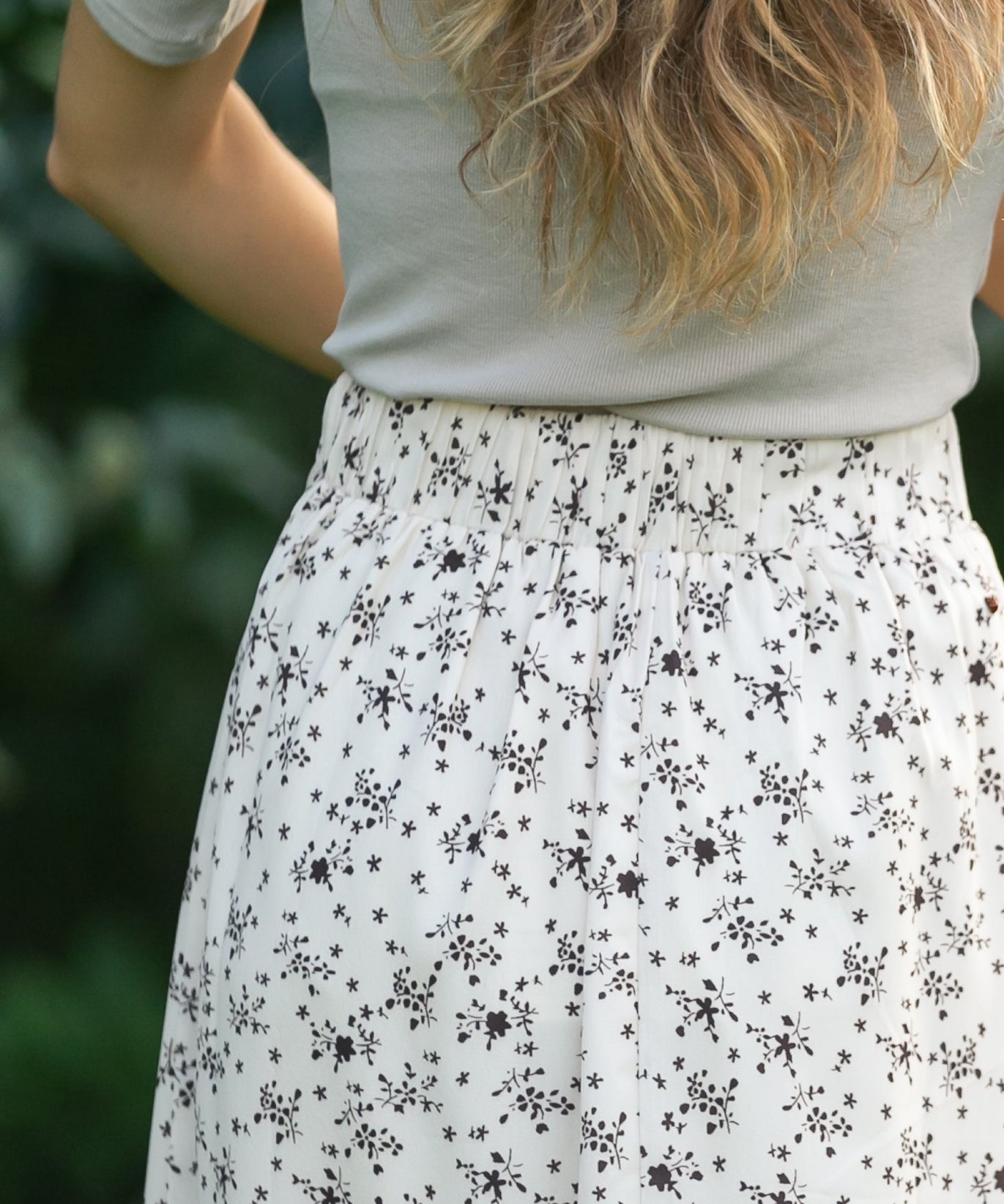 Braylyn Brown Floral Midi Skirt - FINAL SALE