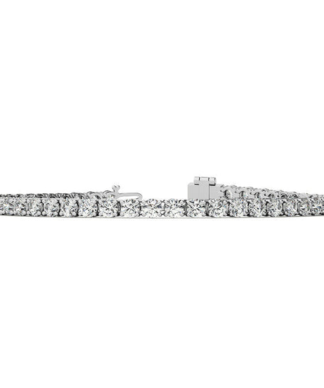 6ctw Lab Created Moissanite Tennis Bracelet - 3mm Stones - Choice of White or 14K Gold Plated Finish