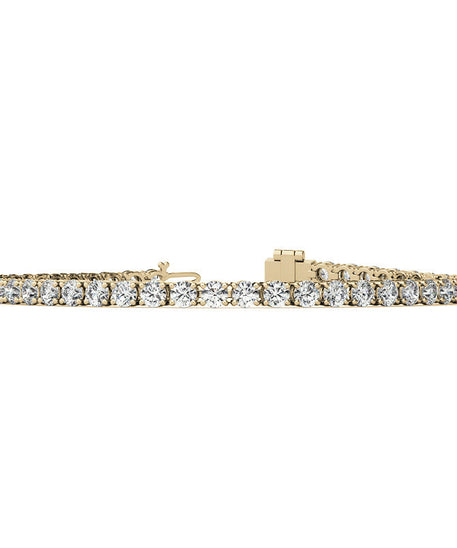 6ctw Lab Created Moissanite Tennis Bracelet - 3mm Stones - Choice of White or 14K Gold Plated Finish