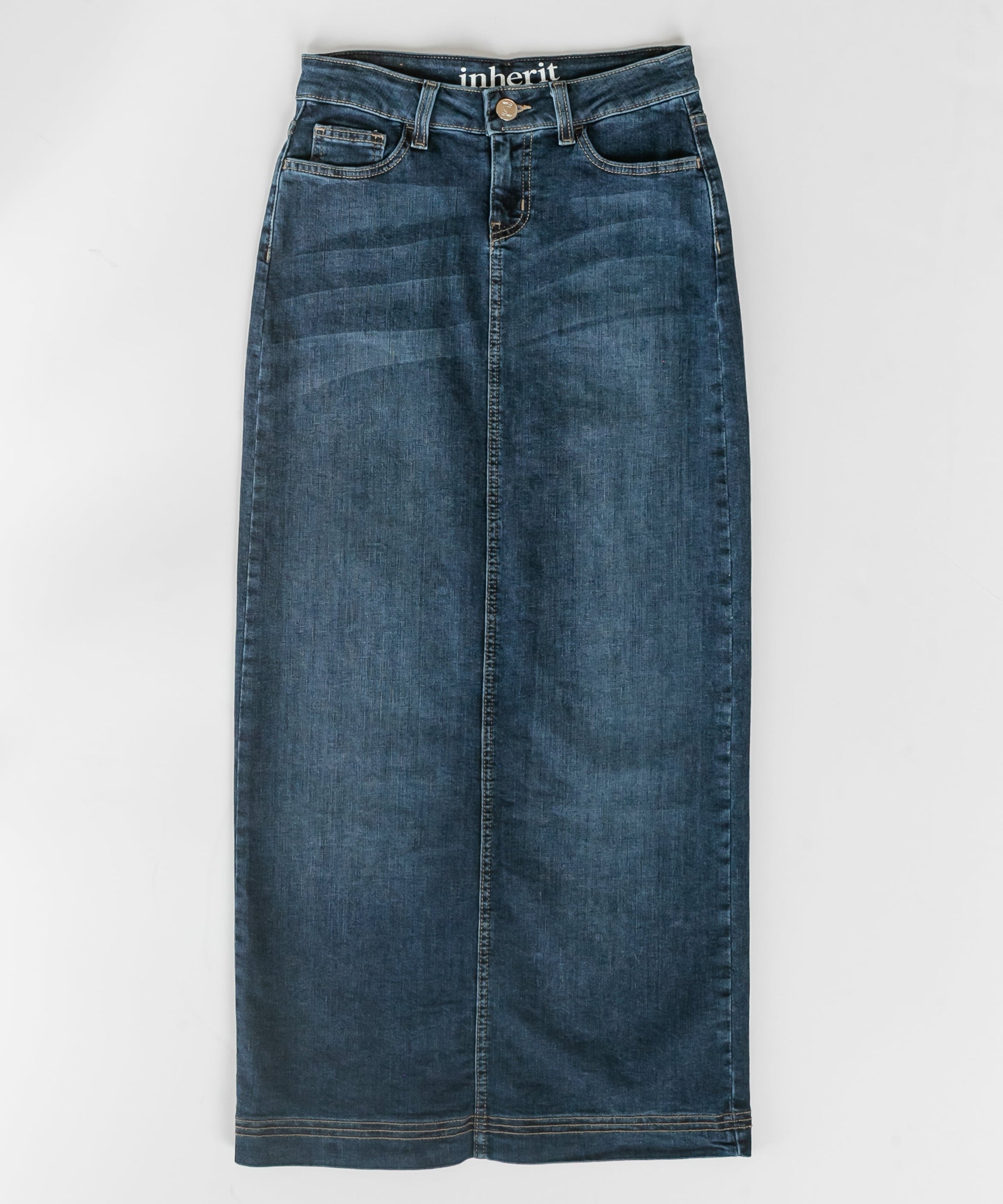 Bria Dark Wash Denim Maxi Skirt - FINAL SALE
