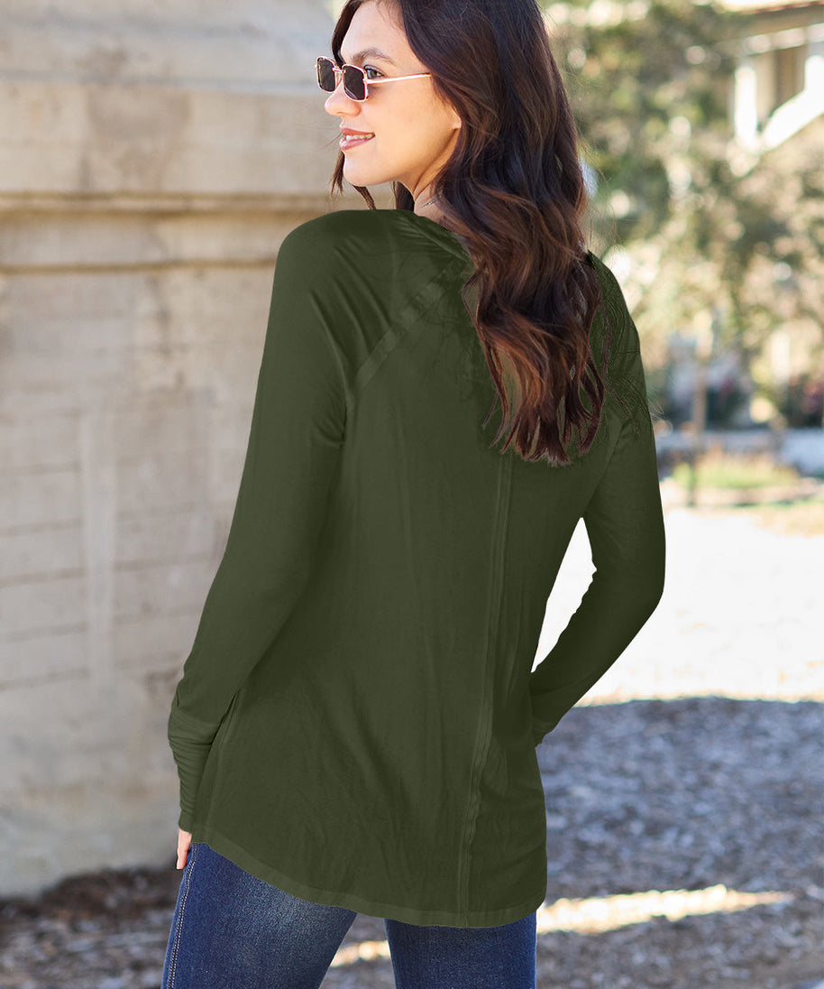 Basic Bae Full Size Round Neck Long Sleeve T-Shirt