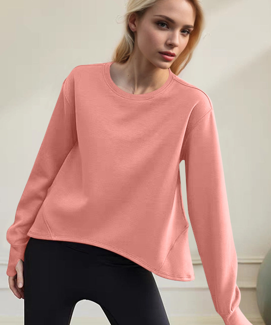Basic Bae Air Scuba Round Neck Long Sleeve Sweatshirt
