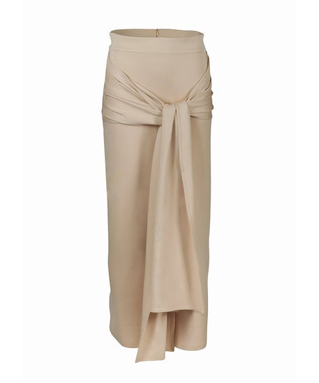 Solid Color Muslim Hip Skirt for Women