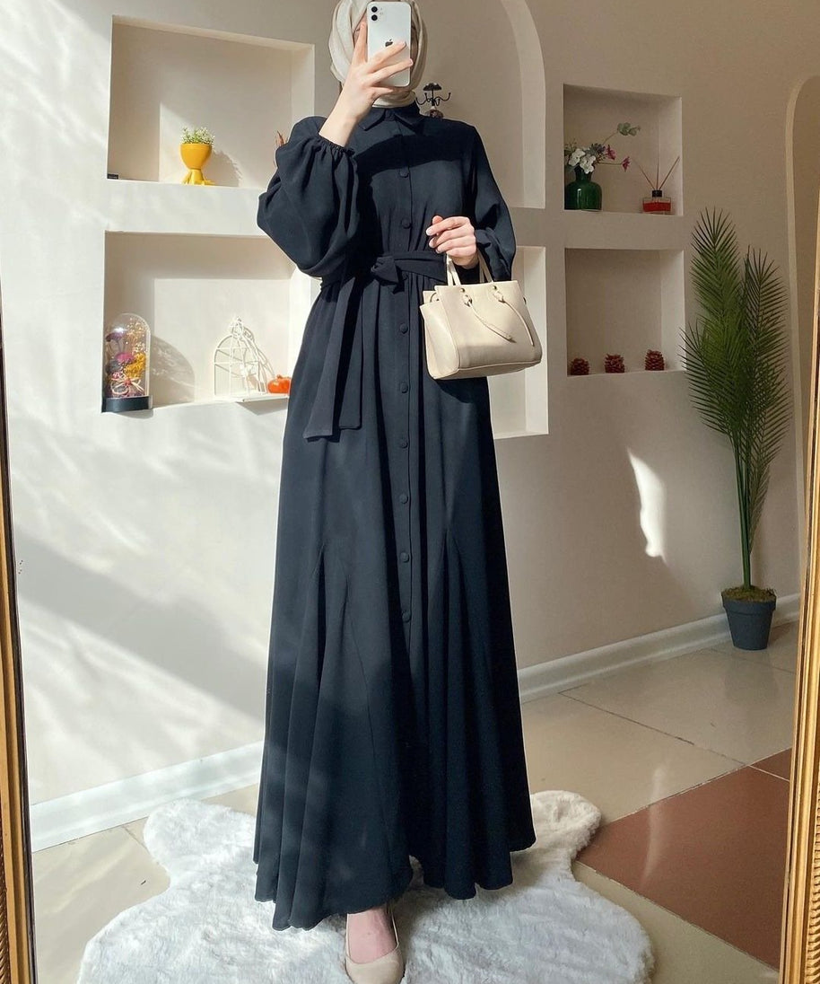 Solid Color Dress for Muslim Women