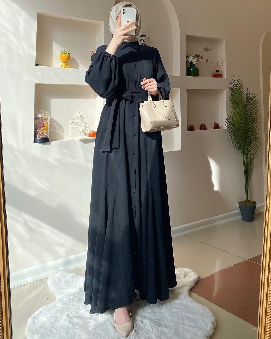 Solid Color Dress for Muslim Women